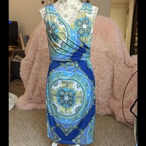 American Living Blue Pattern Dress